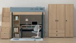Clearance FLEXA Garderobeskab, Hojt Blueberry/Oak