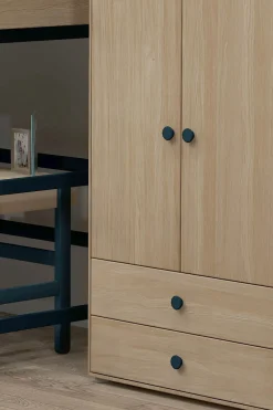 Clearance FLEXA Garderobeskab, Hojt Blueberry/Oak