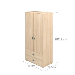 Clearance FLEXA Garderobeskab, Hojt Blueberry/Oak