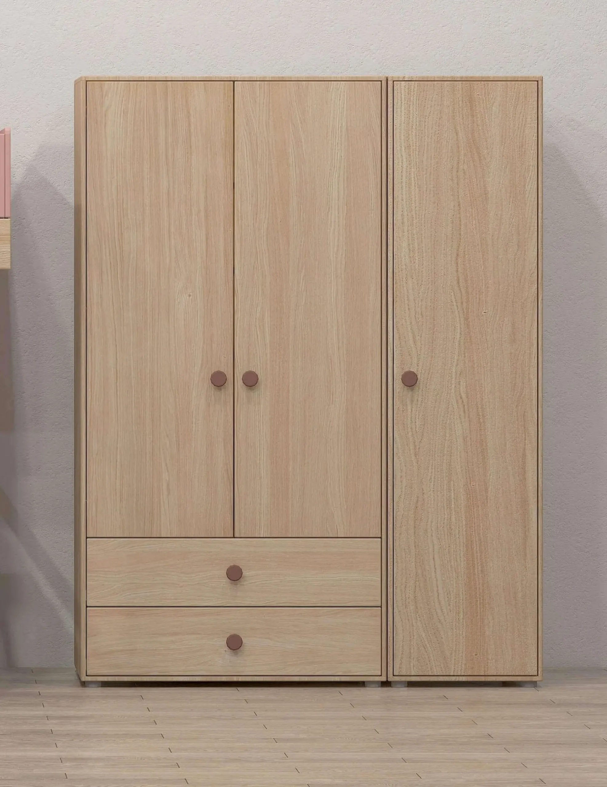 Cheap FLEXA Garderobeskab, Hojt Cherry/Oak