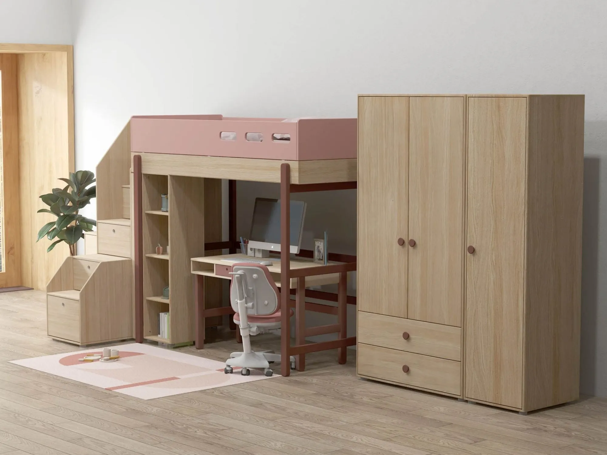 Cheap FLEXA Garderobeskab, Hojt Cherry/Oak