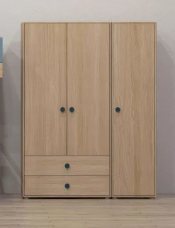 Online FLEXA Garderobeskab, Hojt Blueberry/Oak