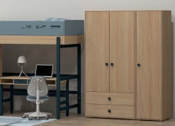 Online FLEXA Garderobeskab, Hojt Blueberry/Oak
