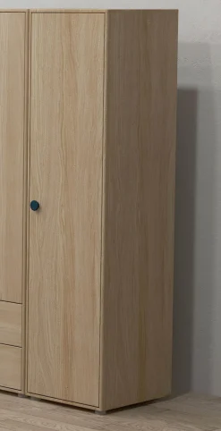 Online FLEXA Garderobeskab, Hojt Blueberry/Oak