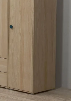 Online FLEXA Garderobeskab, Hojt Blueberry/Oak