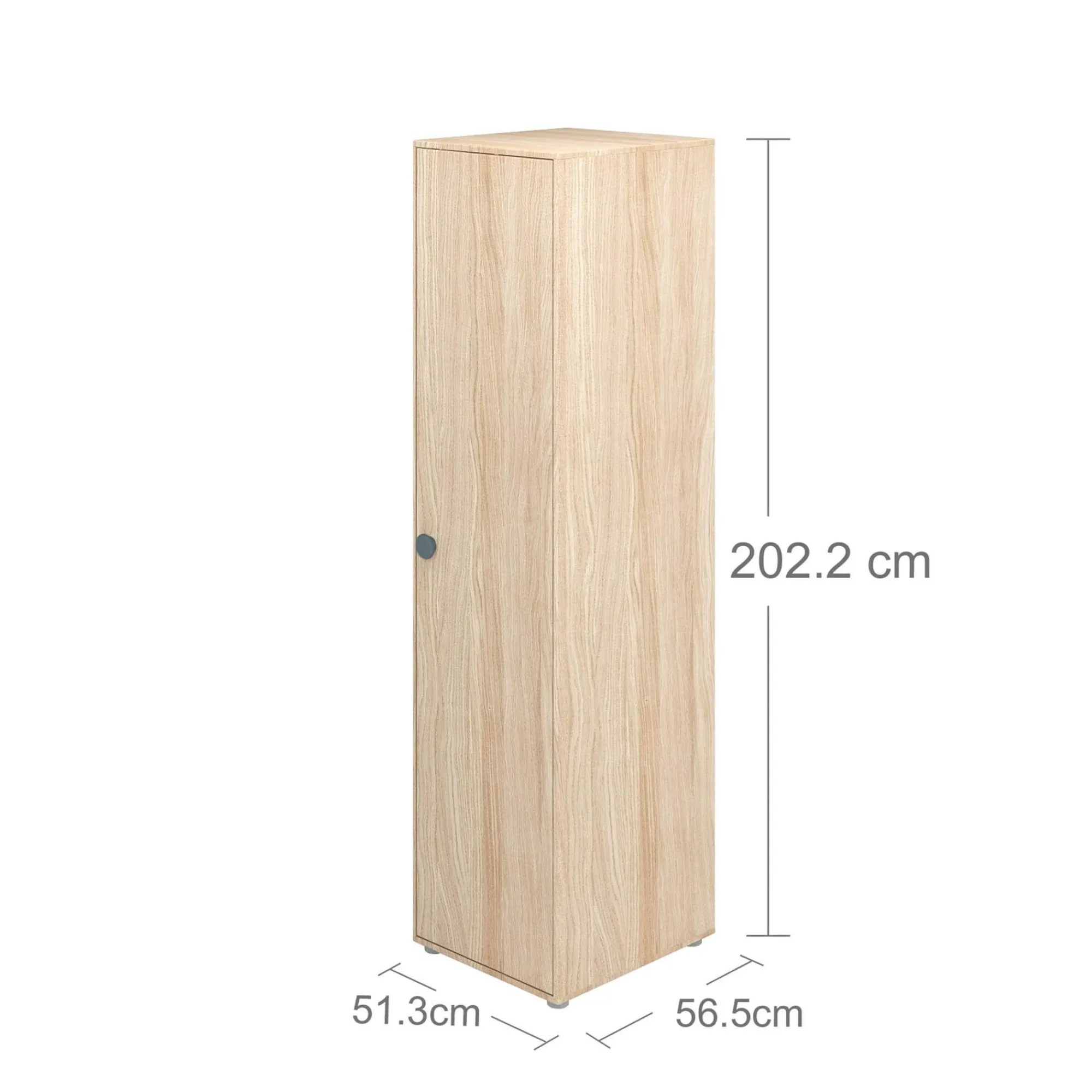Online FLEXA Garderobeskab, Hojt Blueberry/Oak