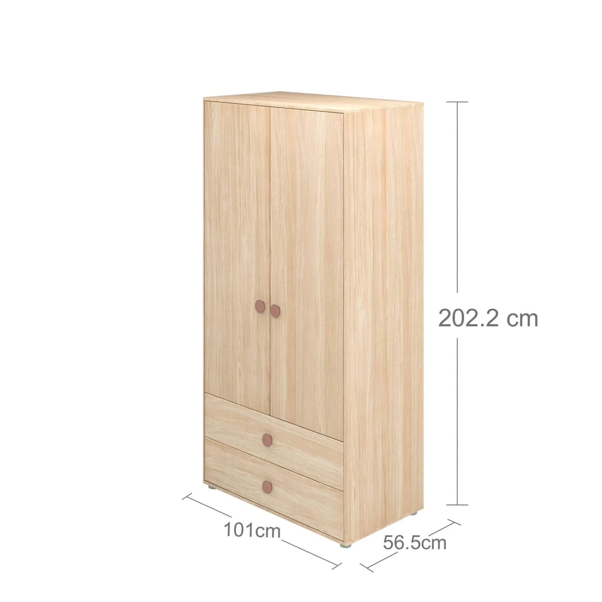 Best FLEXA Garderobeskab, Hojt Cherry/Oak