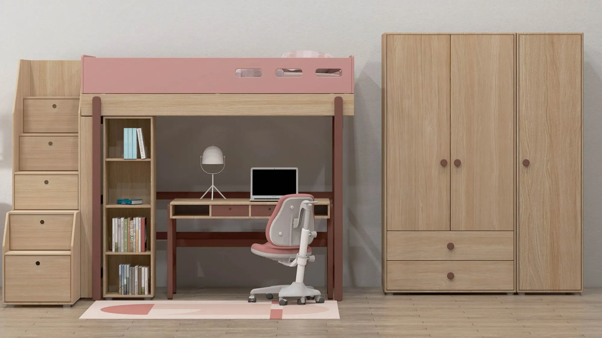 Best FLEXA Garderobeskab, Hojt Cherry/Oak