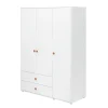 Online FLEXA Garderobeskab, 3 Lager + 2 Skuffer White/Blush