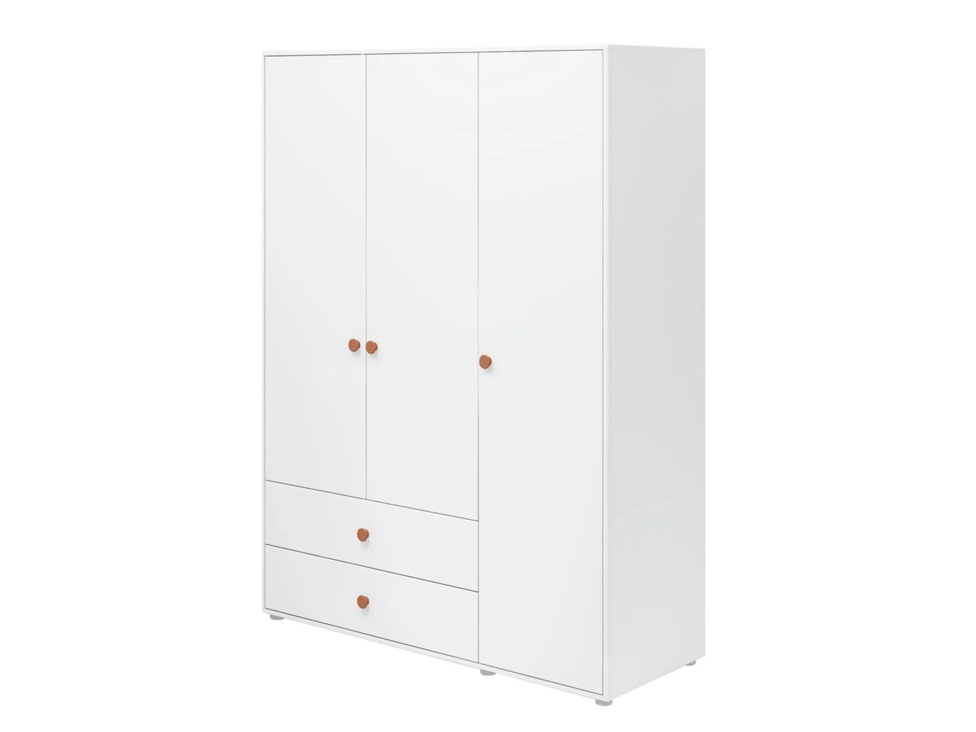 Online FLEXA Garderobeskab, 3 Lager + 2 Skuffer White/Blush
