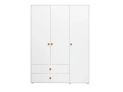 Online FLEXA Garderobeskab, 3 Lager + 2 Skuffer White/Blush