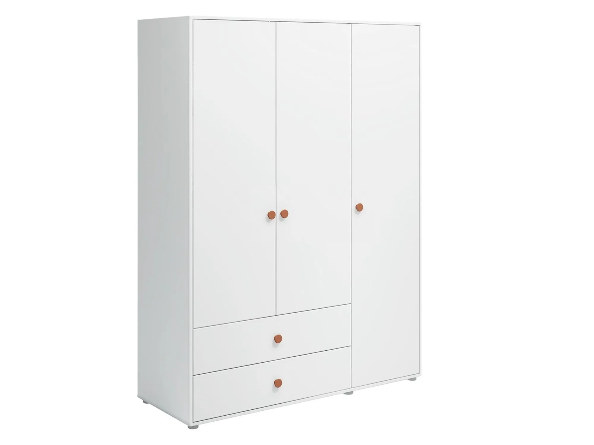 Online FLEXA Garderobeskab, 3 Lager + 2 Skuffer White/Blush