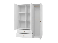 Online FLEXA Garderobeskab, 3 Lager + 2 Skuffer White/Blush