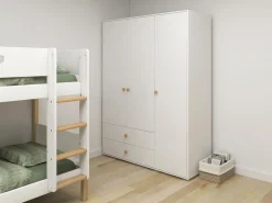 Shop FLEXA Garderobeskab, 3 Lager + 2 Skuffer White/Oak