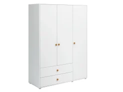 Cheap FLEXA Garderobeskab, 3 Lager + 2 Skuffer White/Mustard