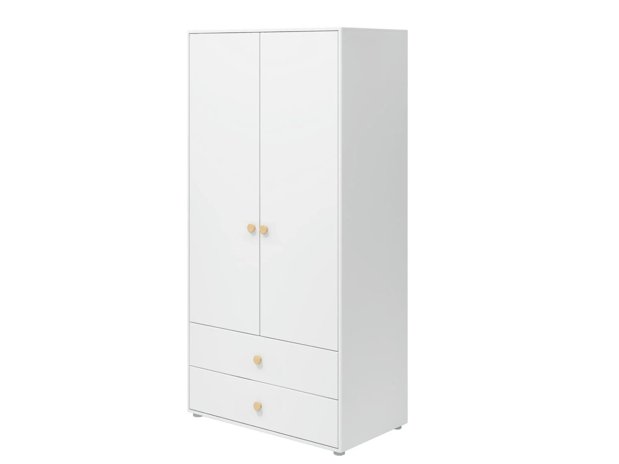 Store FLEXA Garderobeskab, 2 Lager + 2 Skuffer White/Oak