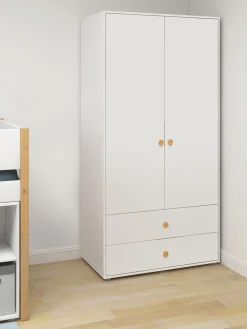 Store FLEXA Garderobeskab, 2 Lager + 2 Skuffer White/Oak