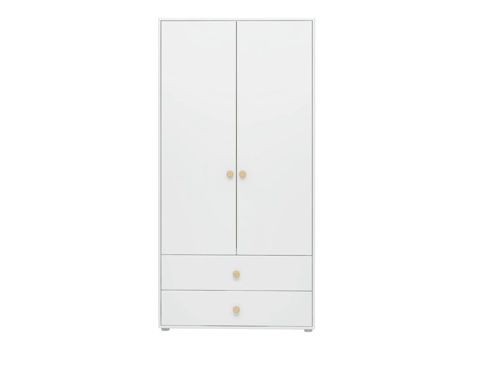 Store FLEXA Garderobeskab, 2 Lager + 2 Skuffer White/Oak