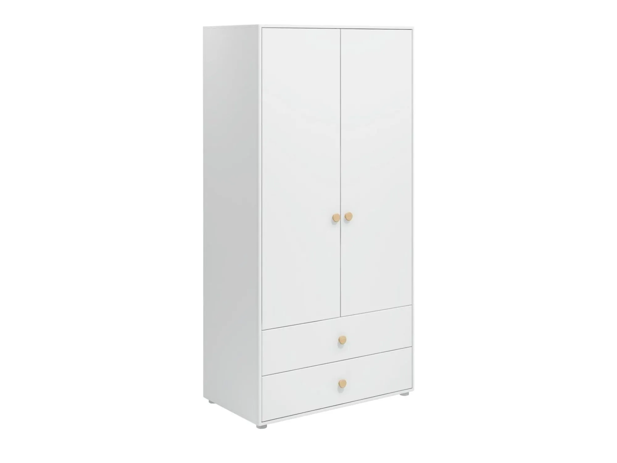 Store FLEXA Garderobeskab, 2 Lager + 2 Skuffer White/Oak