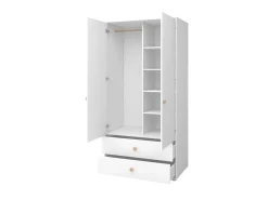 Store FLEXA Garderobeskab, 2 Lager + 2 Skuffer White/Oak