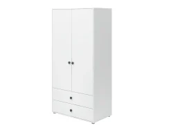 Store FLEXA Garderobeskab, 2 Lager + 2 Skuffer White/Deep Green