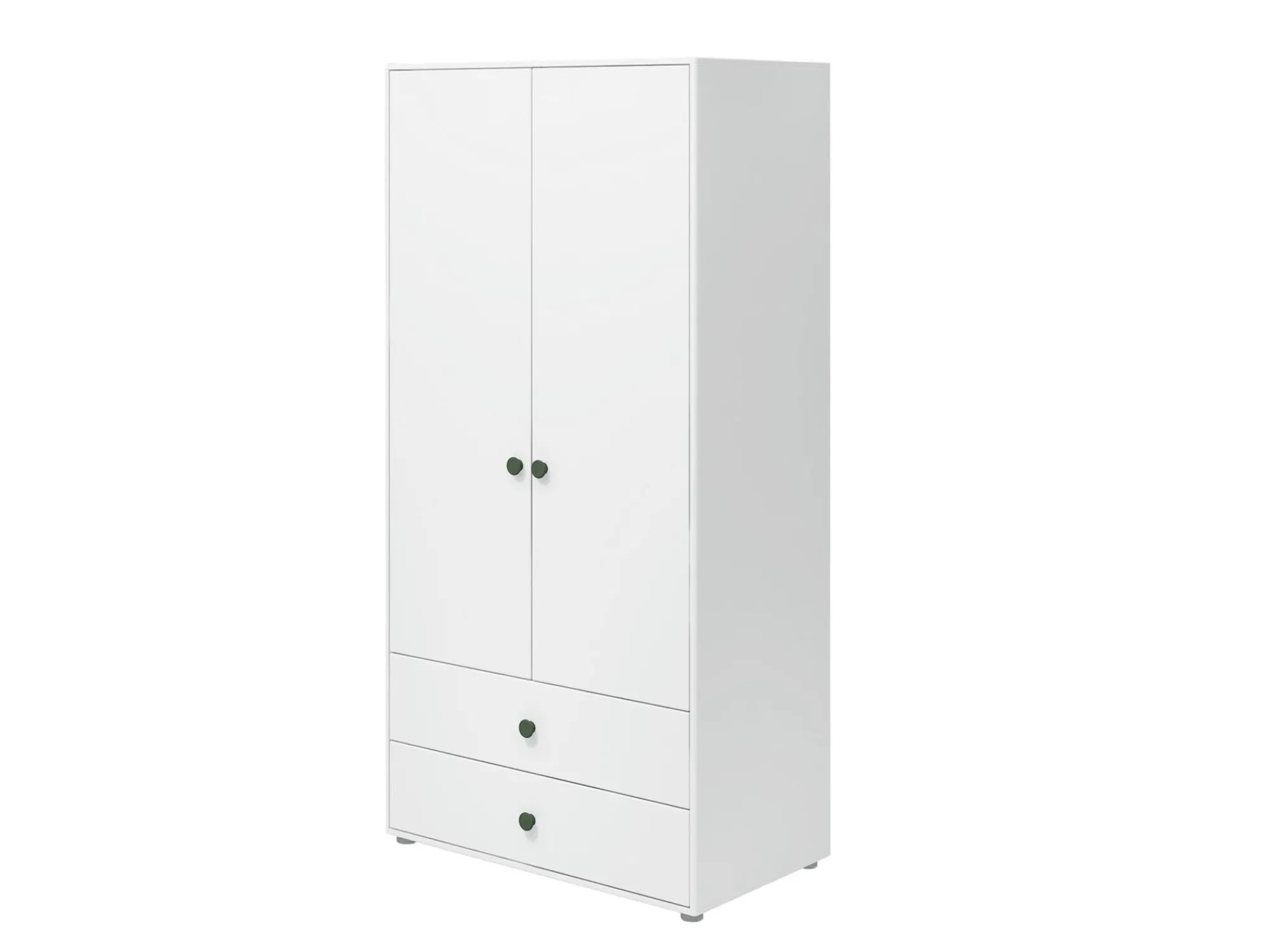 Store FLEXA Garderobeskab, 2 Lager + 2 Skuffer White/Deep Green