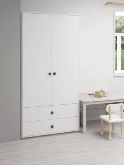 Store FLEXA Garderobeskab, 2 Lager + 2 Skuffer White/Deep Green