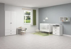 Store FLEXA Garderobeskab, 2 Lager + 2 Skuffer White/Deep Green
