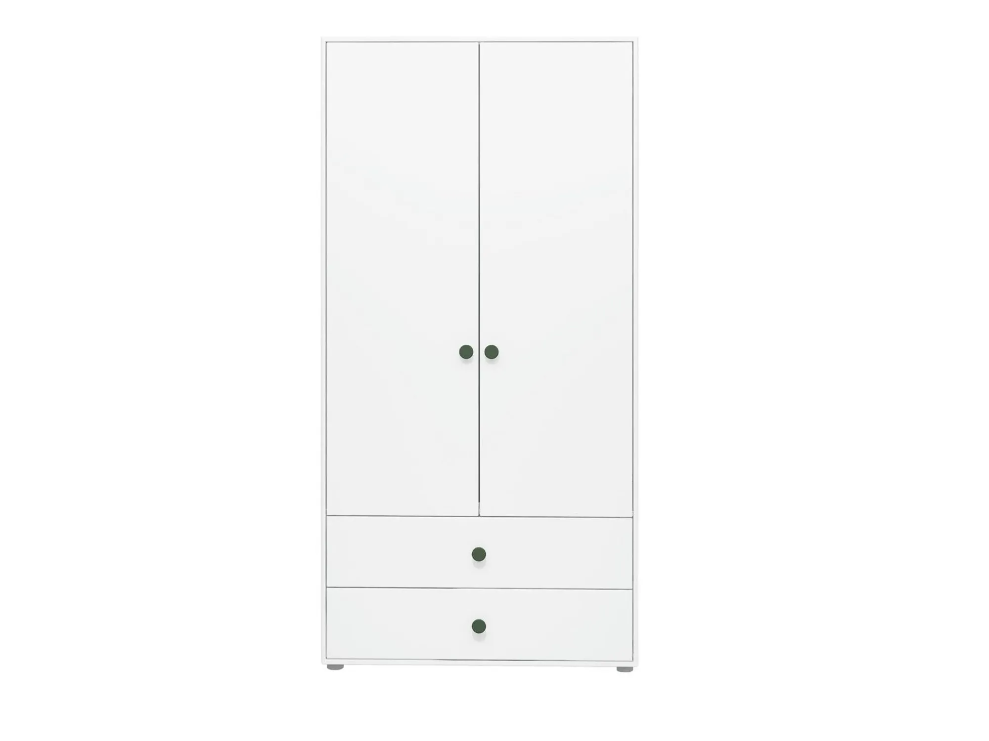 Store FLEXA Garderobeskab, 2 Lager + 2 Skuffer White/Deep Green