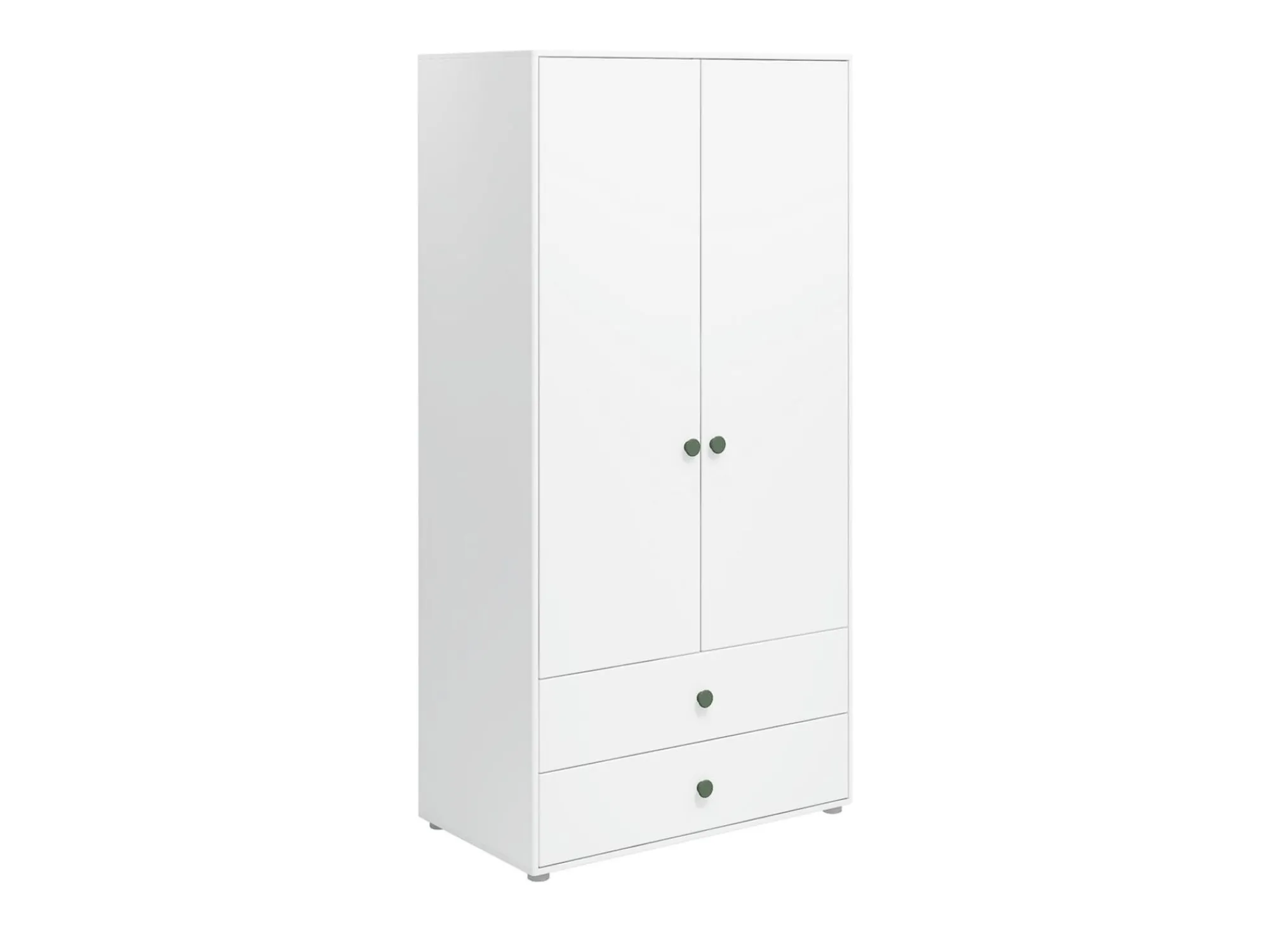 Store FLEXA Garderobeskab, 2 Lager + 2 Skuffer White/Deep Green