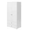 Outlet FLEXA Garderobeskab, 2 Lager + 2 Skuffer White/Natural Green