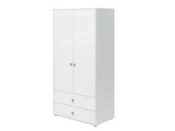 Outlet FLEXA Garderobeskab, 2 Lager + 2 Skuffer White/Natural Green