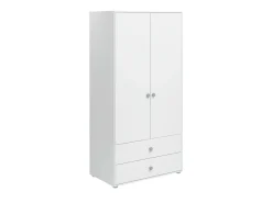 Outlet FLEXA Garderobeskab, 2 Lager + 2 Skuffer White/Natural Green