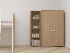 Clearance FLEXA Garderobeskab, Lav White/Oak
