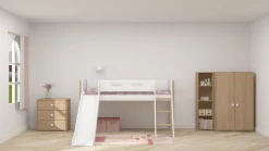 Clearance FLEXA Garderobeskab, Lav White/Oak