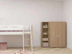 Clearance FLEXA Garderobeskab, Lav White/Oak