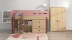 Best FLEXA Garderobeskab, Lav Cherry/Oak