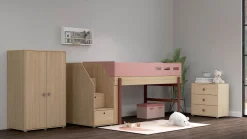 Best FLEXA Garderobeskab, Lav Cherry/Oak