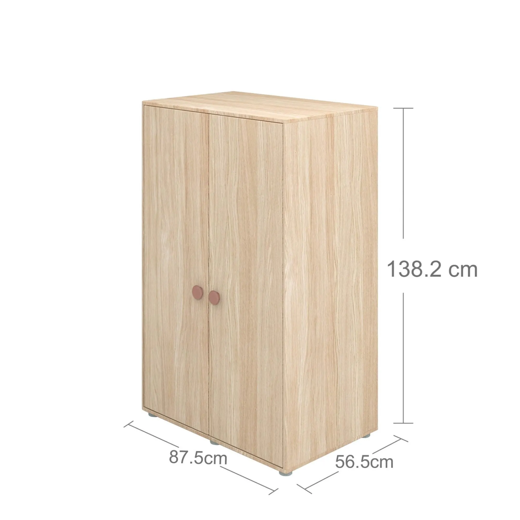 Best FLEXA Garderobeskab, Lav Cherry/Oak