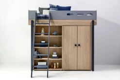 Discount FLEXA Garderobeskab, Lav Blueberry/Oak