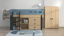 Discount FLEXA Garderobeskab, Lav Blueberry/Oak