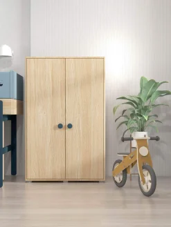 Discount FLEXA Garderobeskab, Lav Blueberry/Oak