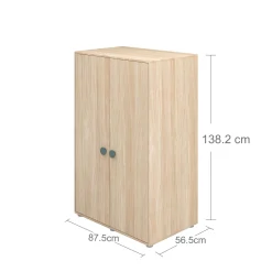 Discount FLEXA Garderobeskab, Lav Blueberry/Oak