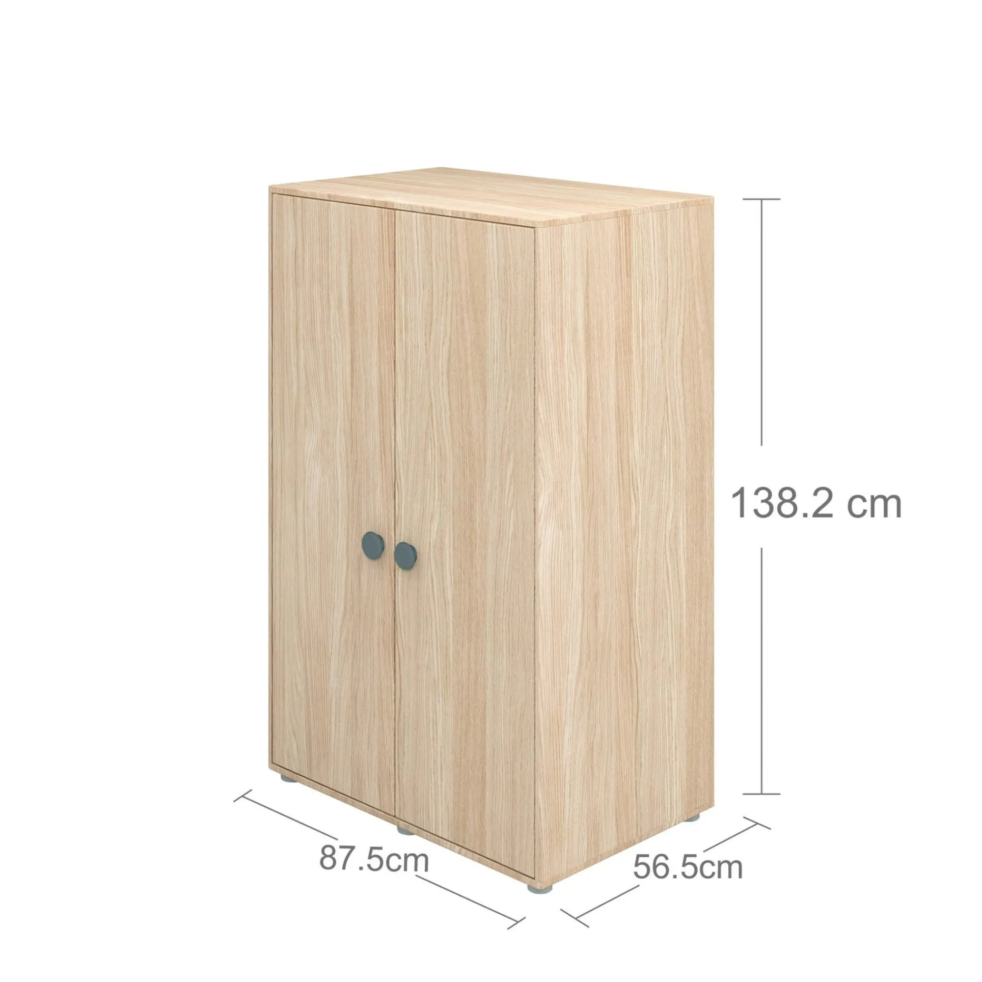 Discount FLEXA Garderobeskab, Lav Blueberry/Oak