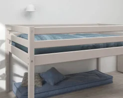 Clearance FLEXA Halvhøj Seng, 140 Cm Bredde Grey Washed Pine