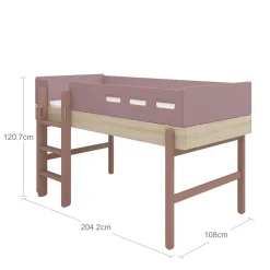 Cheap FLEXA Halvhøj Seng Med Lige Stige Cherry/Oak
