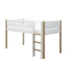 Best FLEXA Halvhøj Seng Med Lige Stige White/Oak