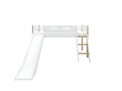 Cheap FLEXA Halvhøj Seng Med Skra Stige Og Rutsjebane White/Oak