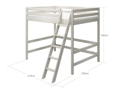 Discount FLEXA Hojseng, 140 Cm Bredde White Washed Pine
