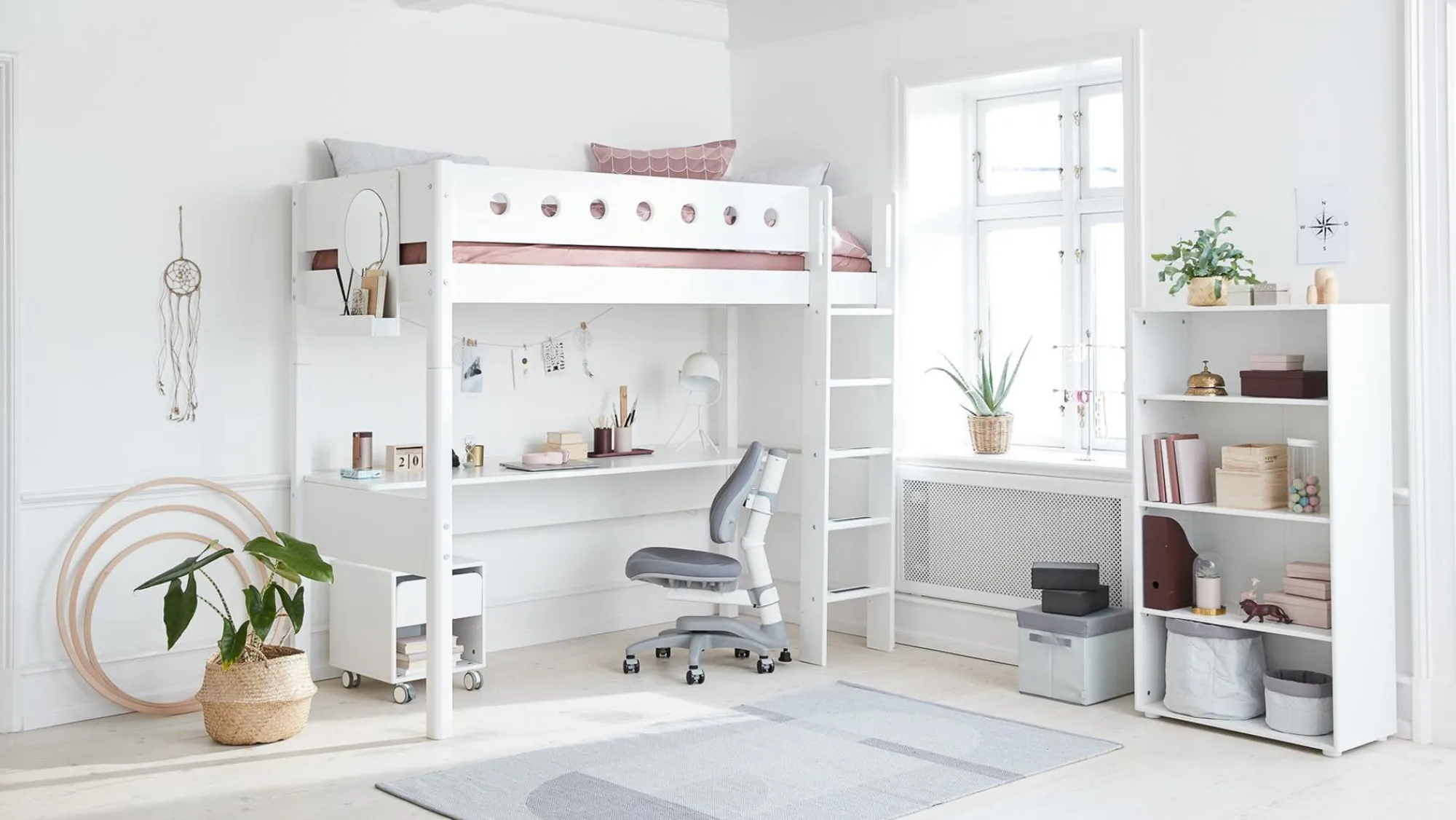 Cheap FLEXA Hojseng Med Lige Stige White